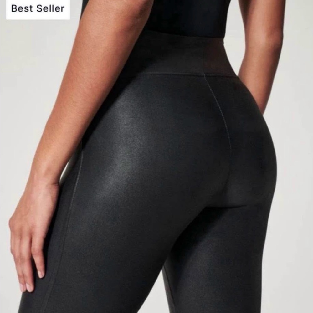SPANX Faux Leather Leggings L